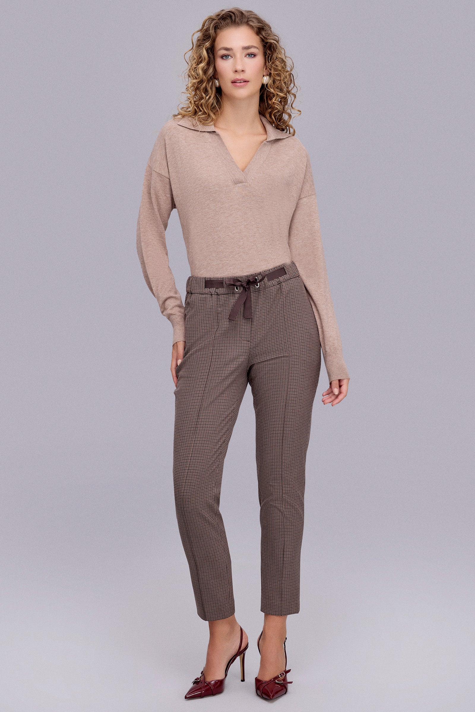 Beli Bağlamalı Havuç Form Pantolon
