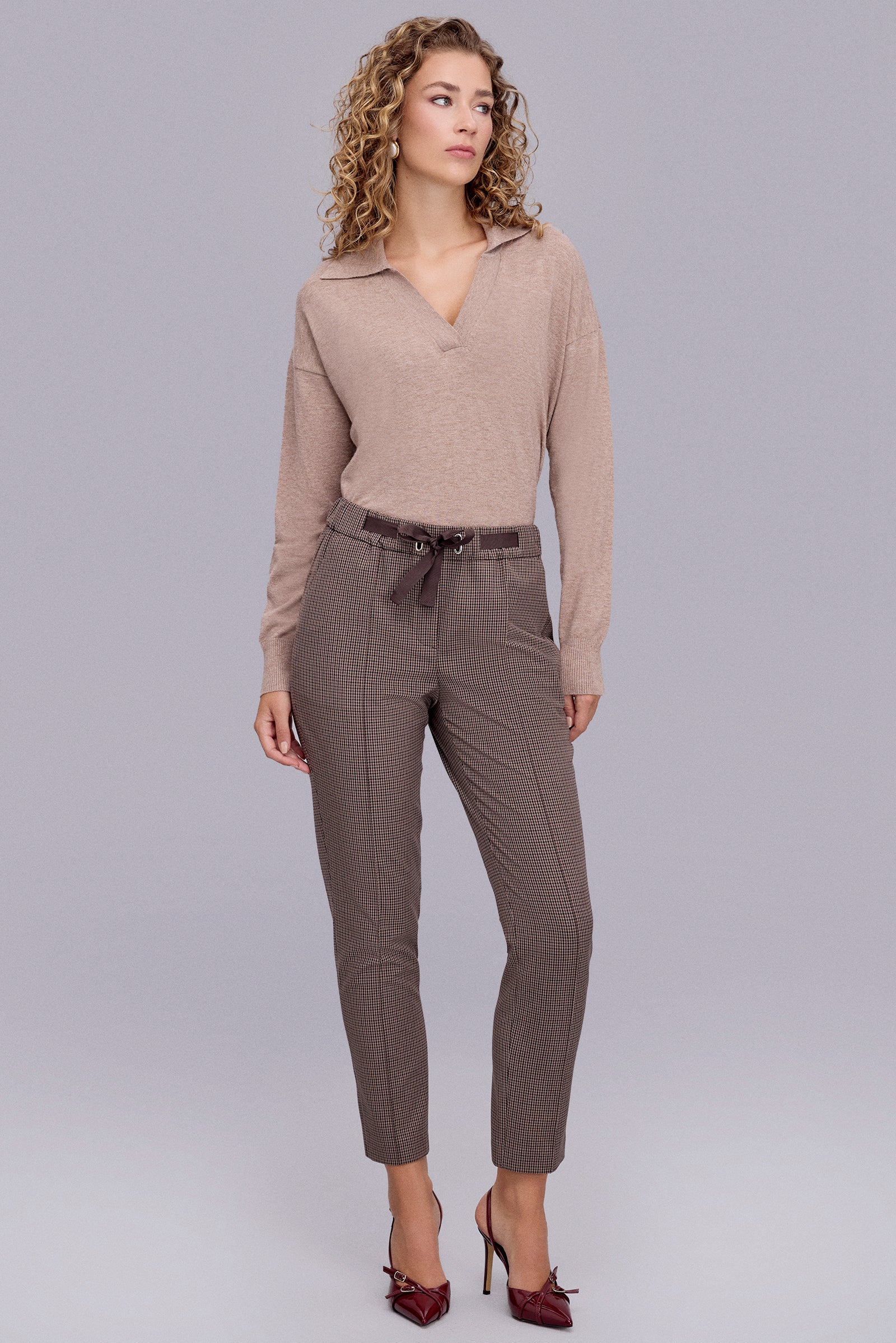 Beli Bağlamalı Havuç Form Pantolon