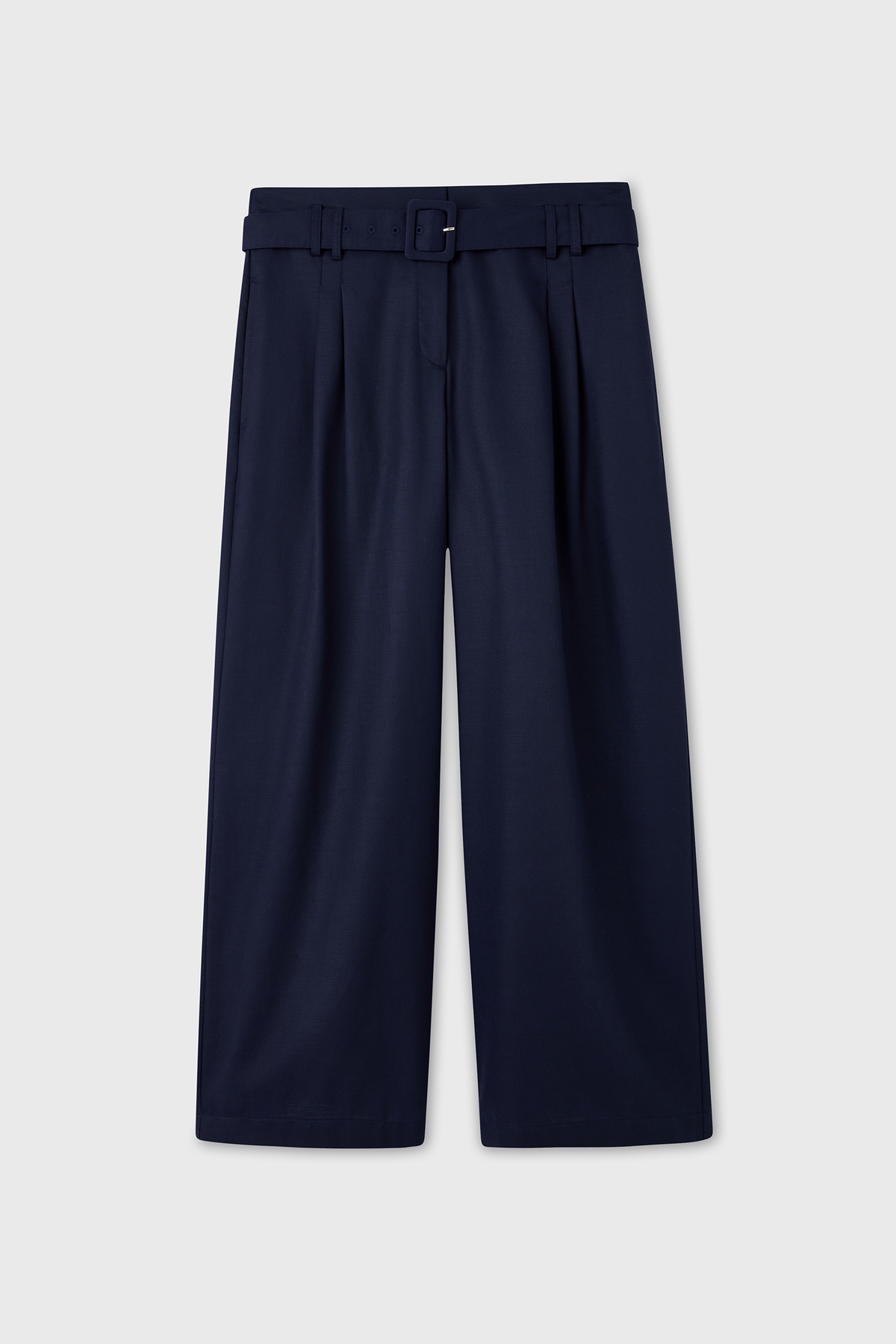 Desenli Kemerli Bol Paça Pantolon