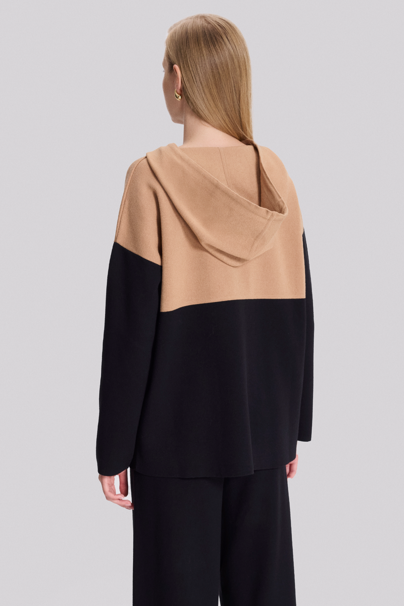 Kapüşonlu Triko Bluz