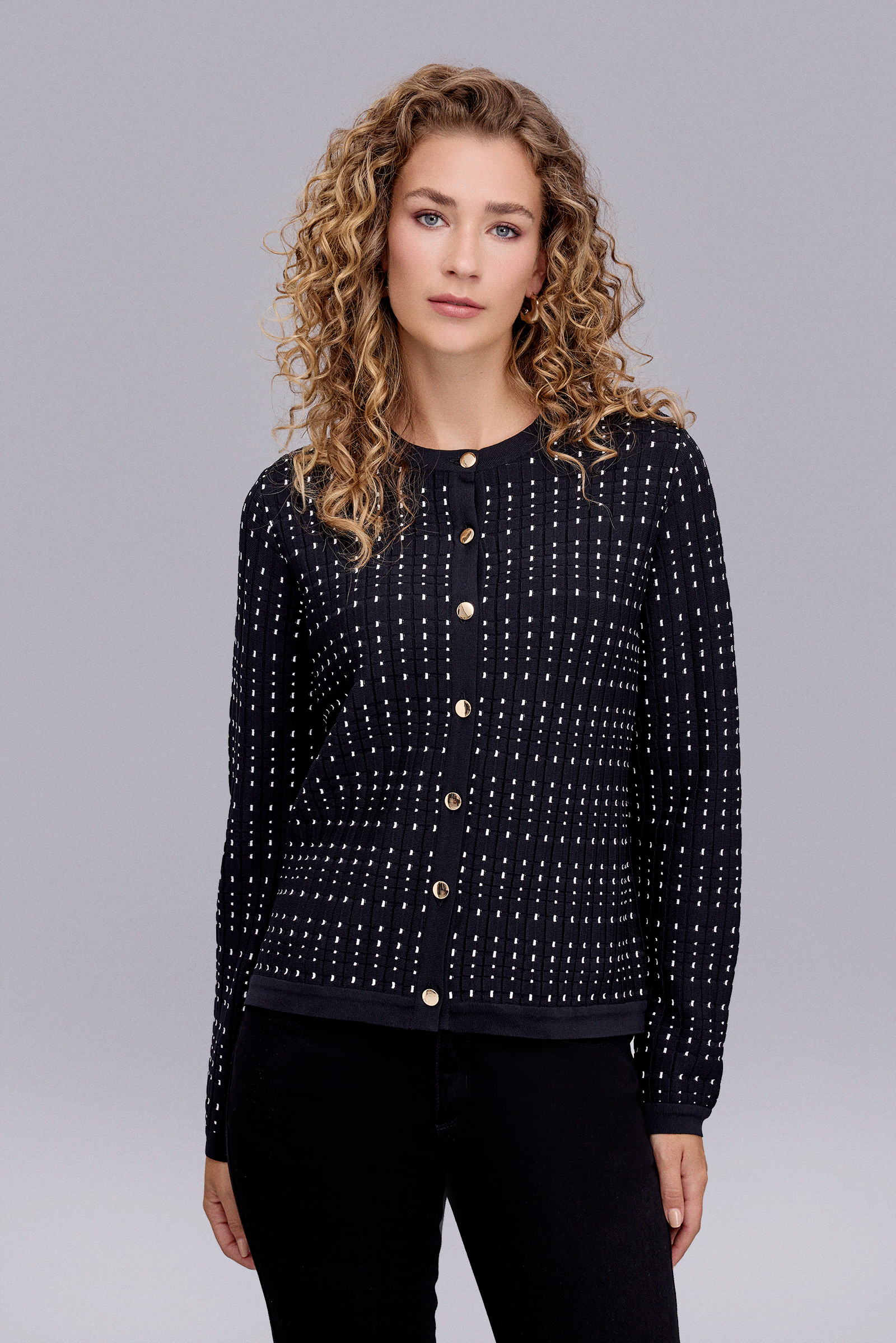 Düğme Detaylı Triko Hırka