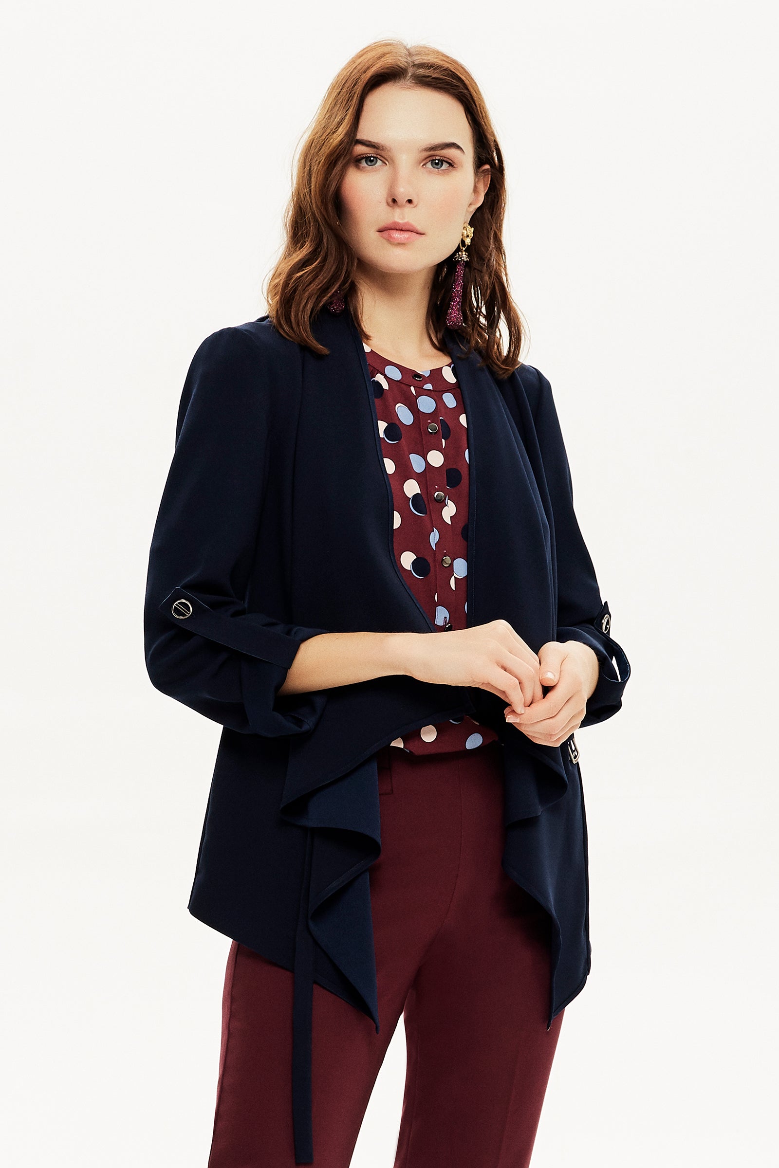 Asimetrik Dökümlü Ceket