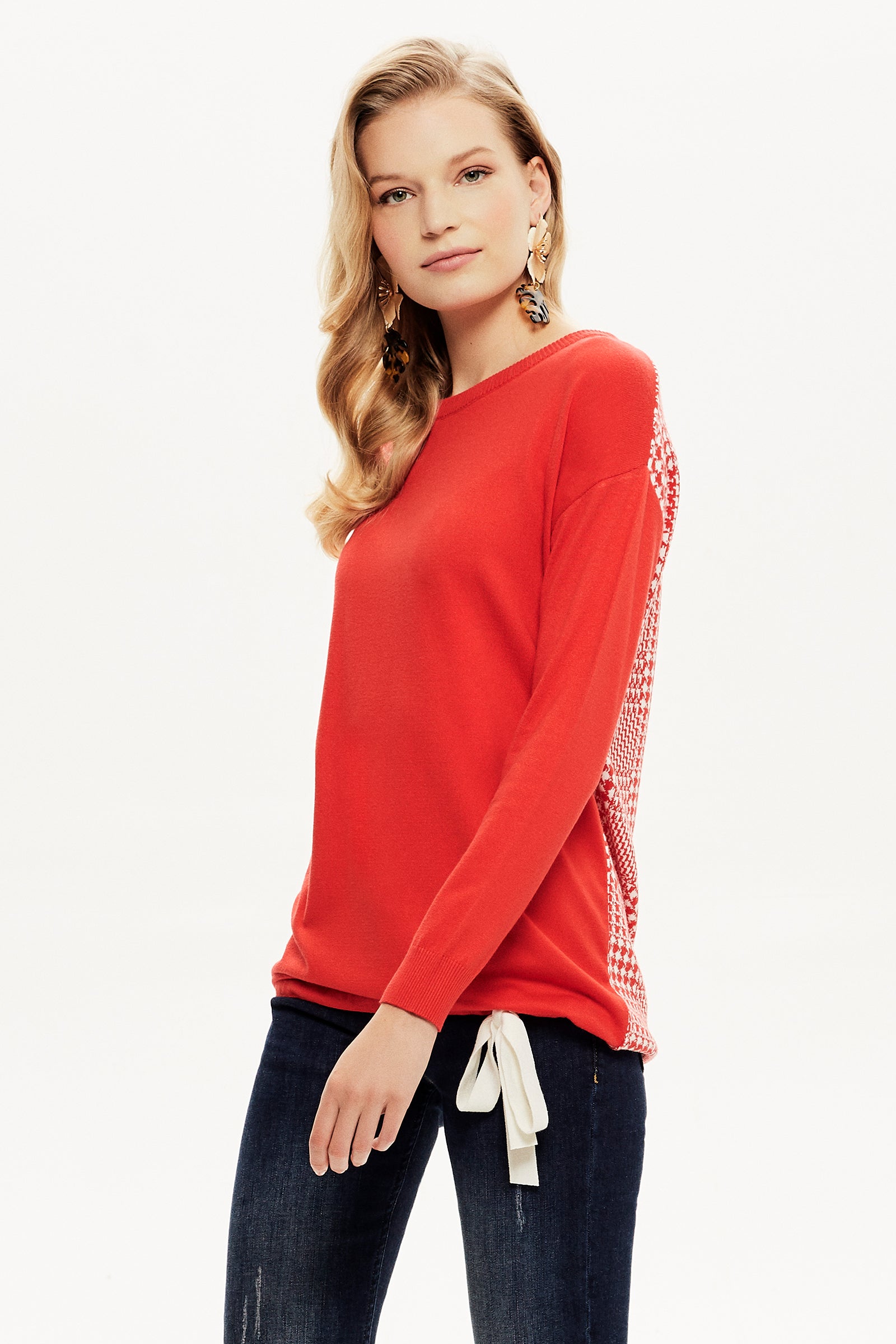 Bağcıklı Triko Bluz