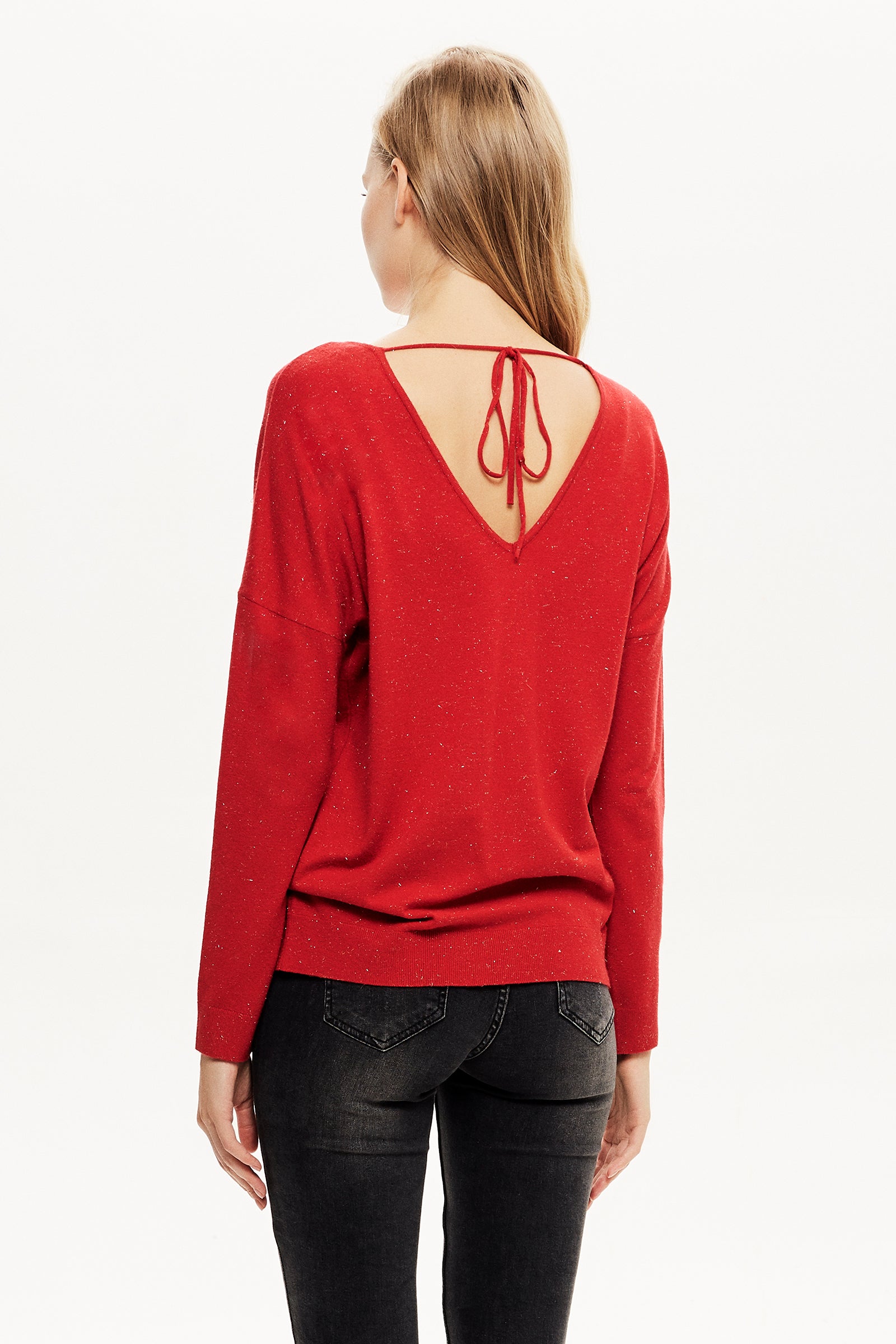 Yıldızlı Sırt Detaylı Triko Bluz