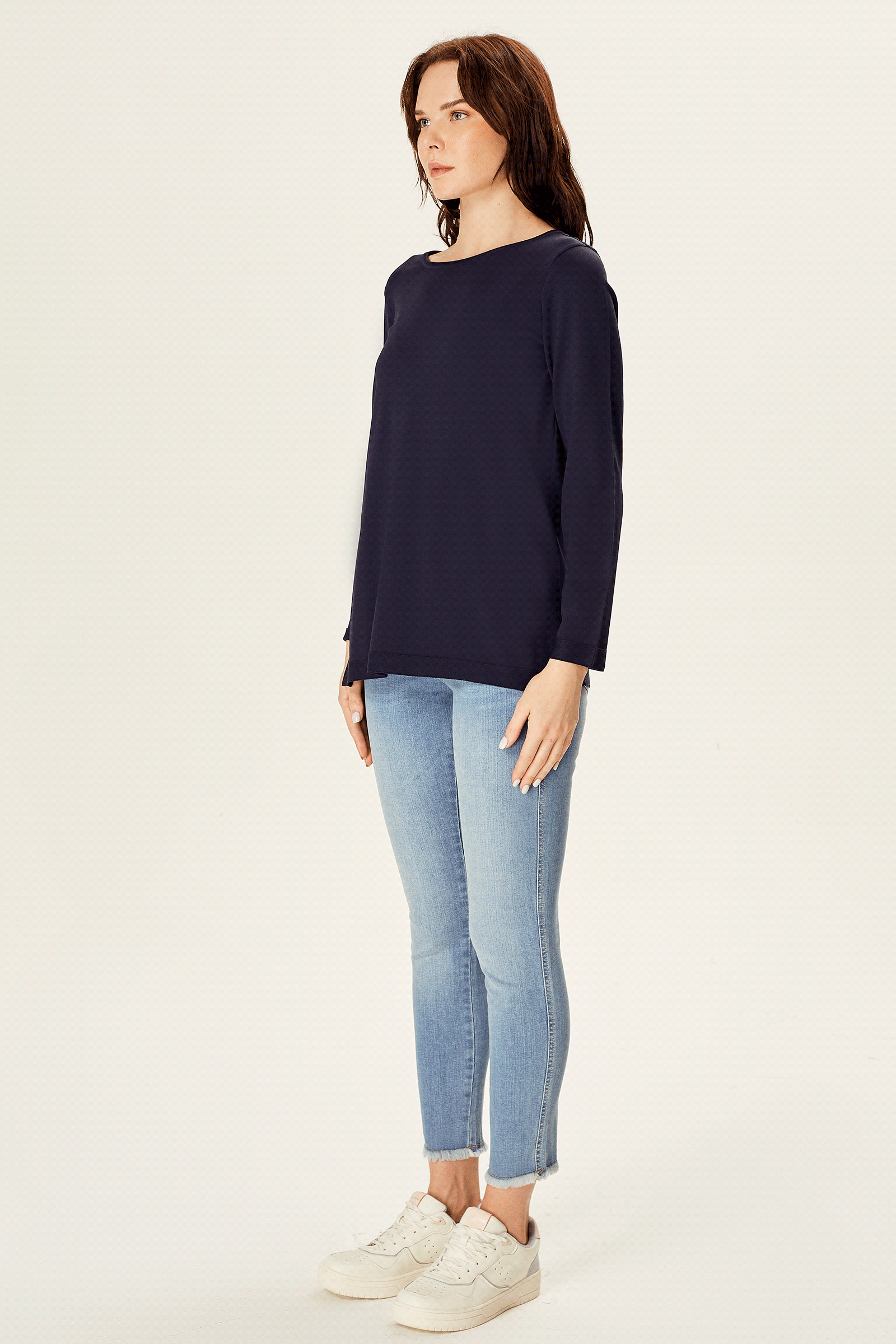 Yırtmaçlı Triko Bluz