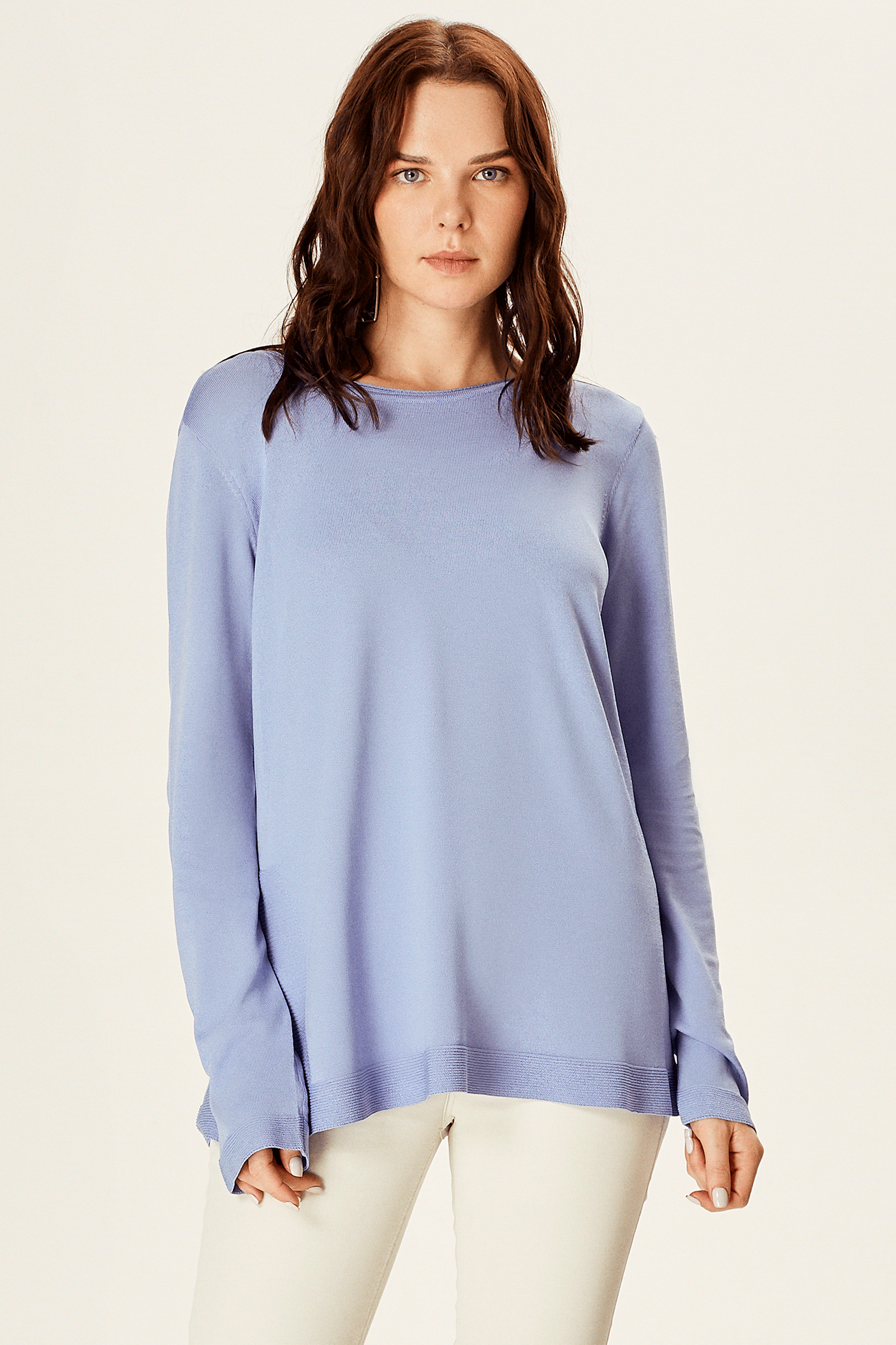 Yırtmaçlı Triko Bluz