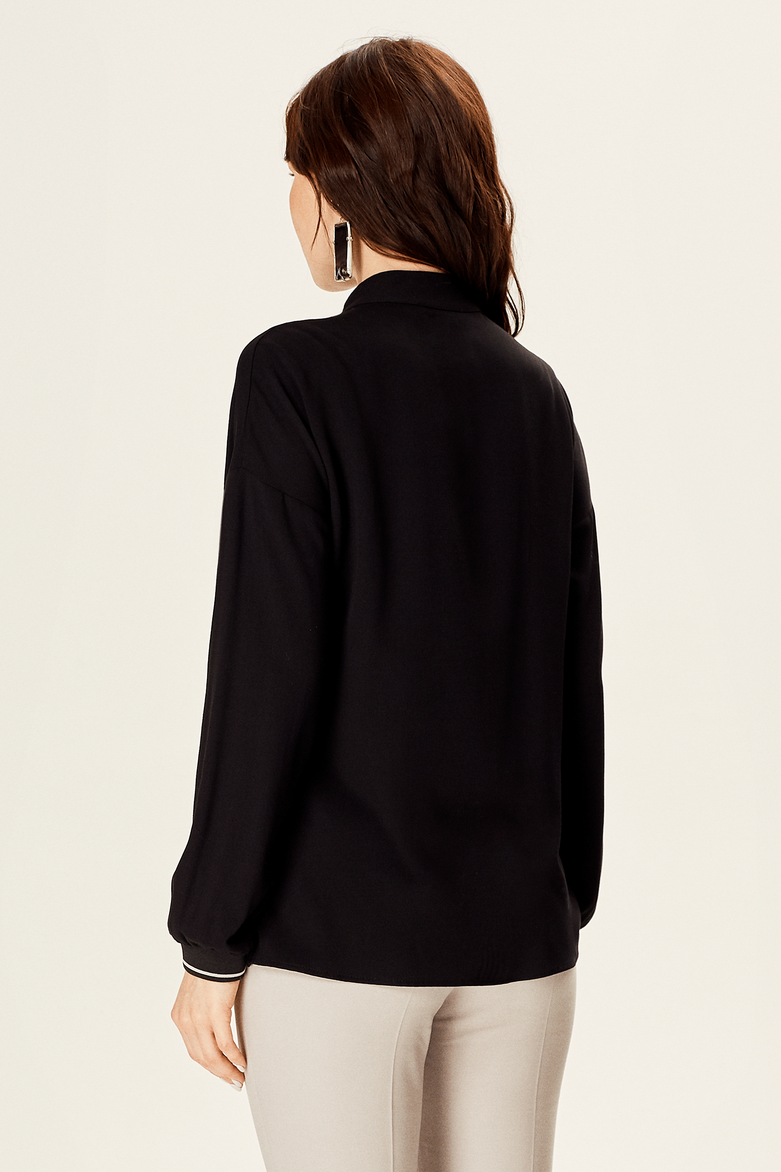 Balıkçı Yaka Düğmeli Bluz