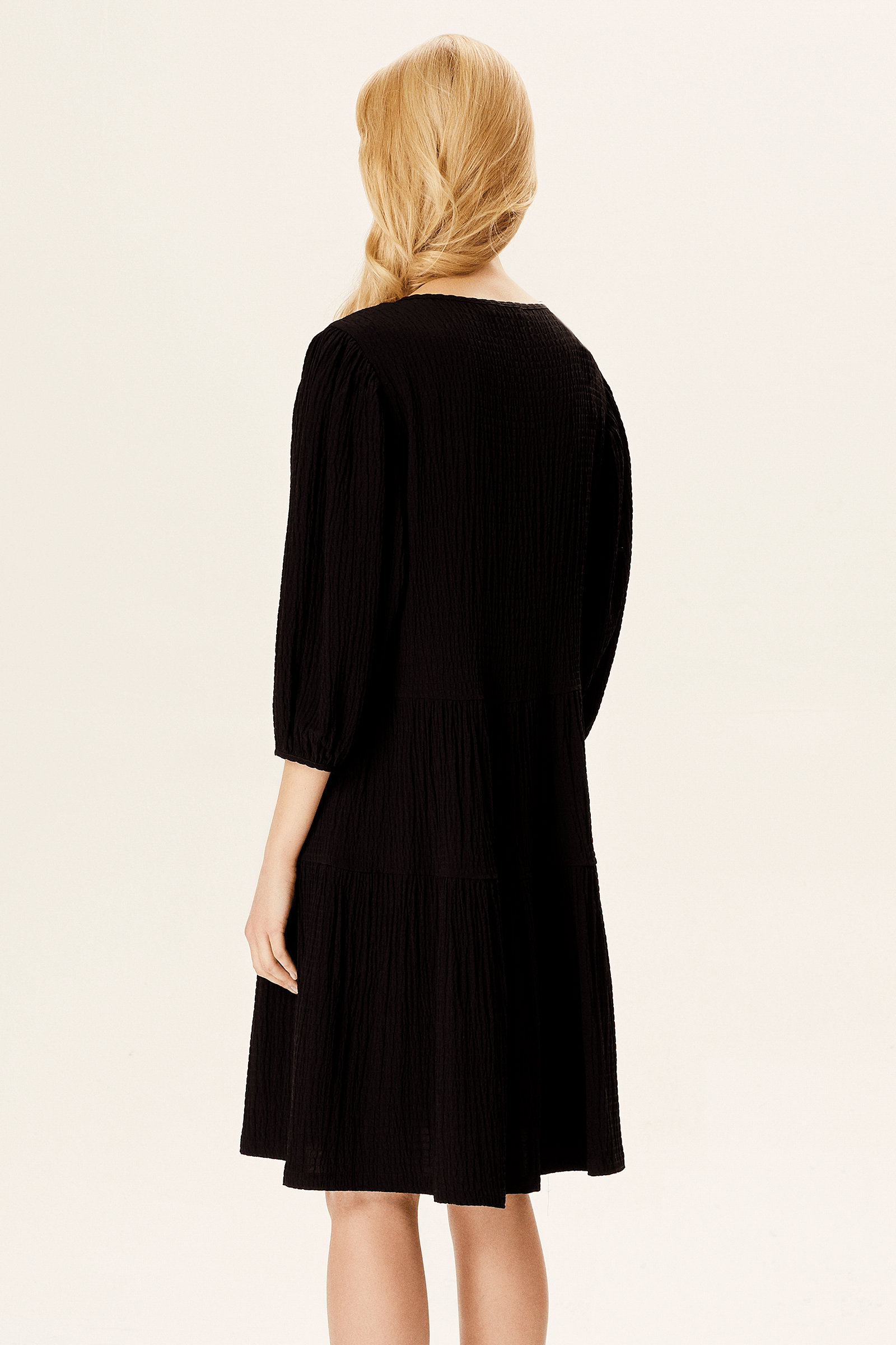 Balon Kollu Geniş Kesim Elbise