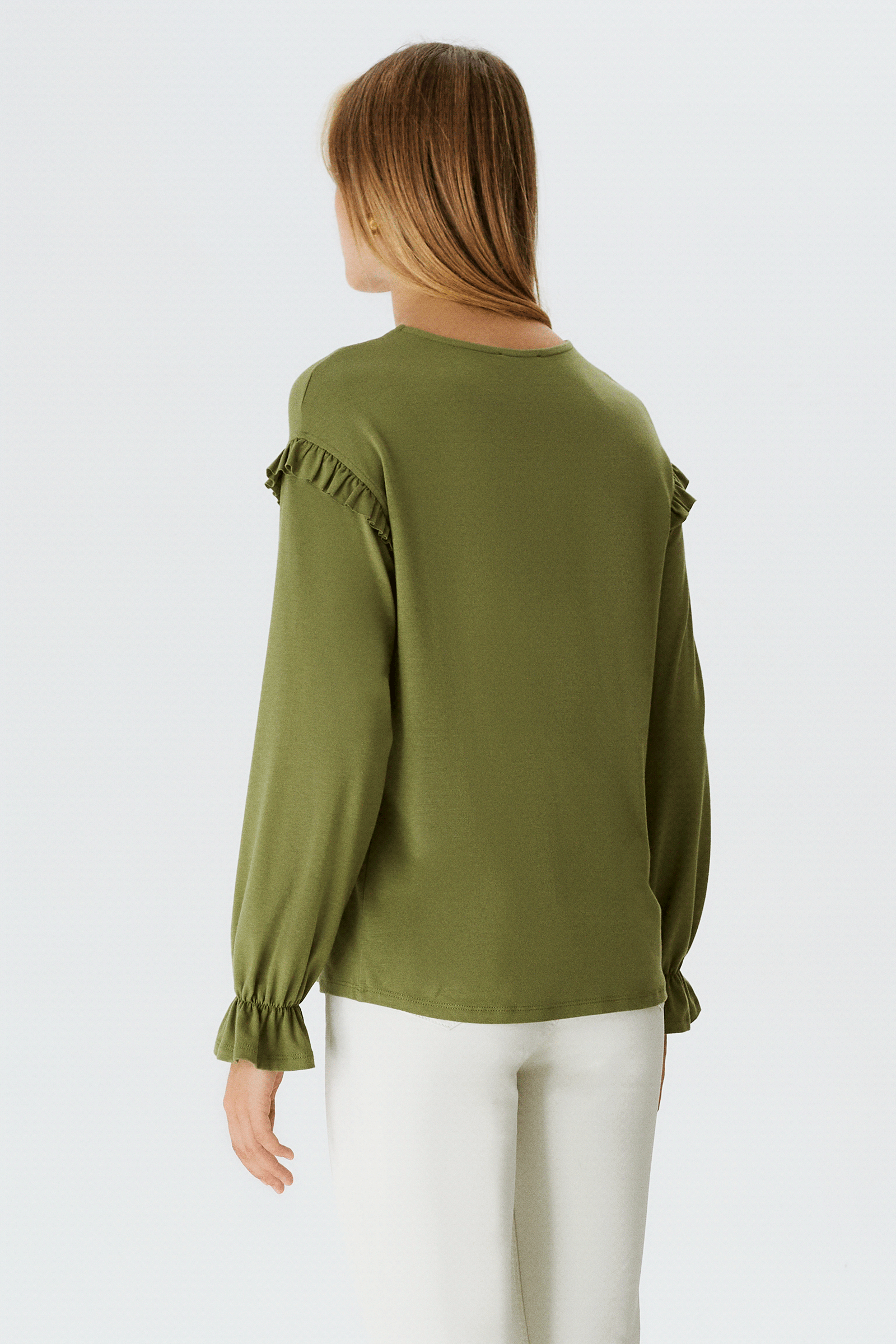 Fırfırlı Penye Bluz