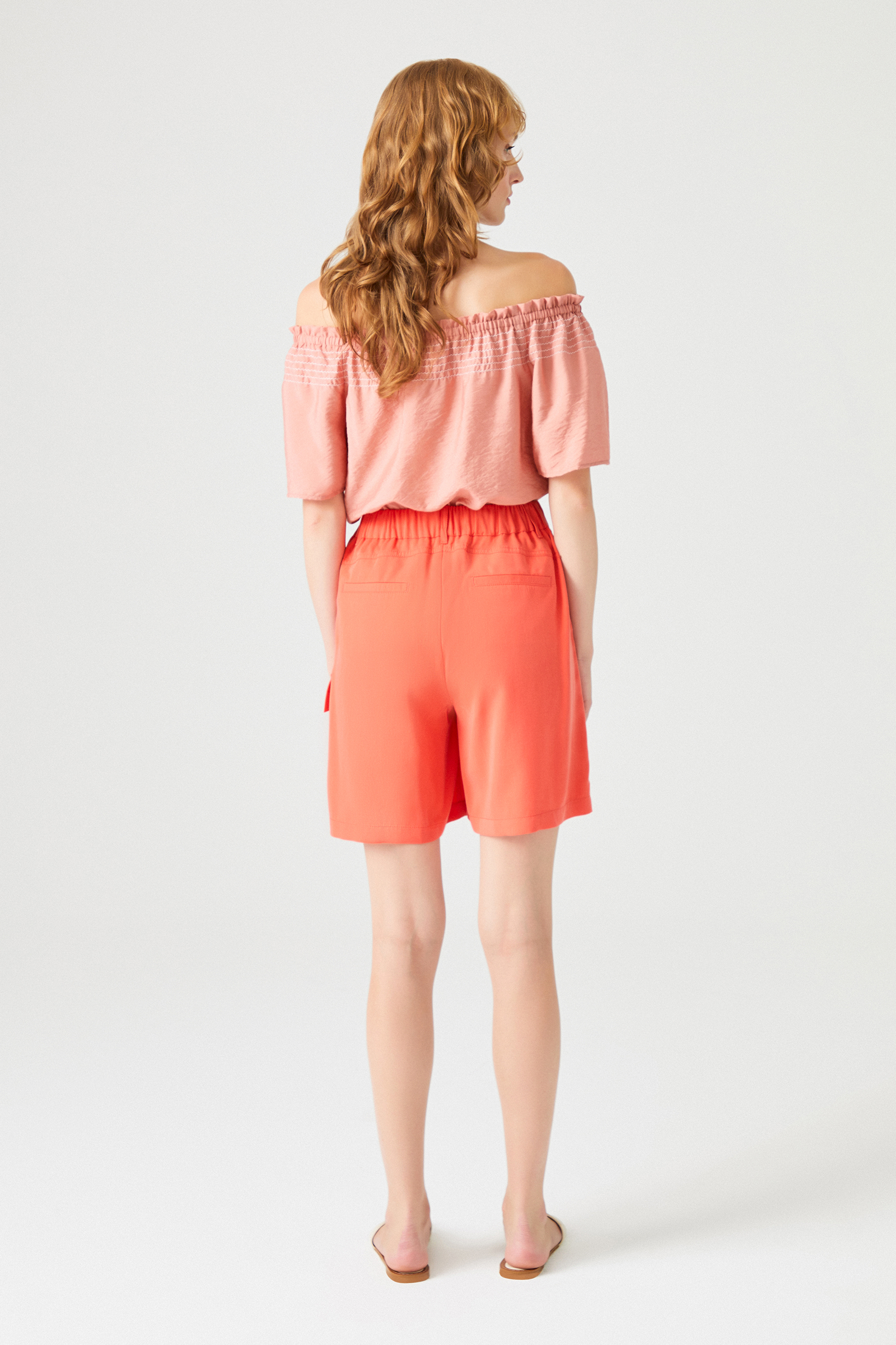 Kargo Cepli Tencel Şort