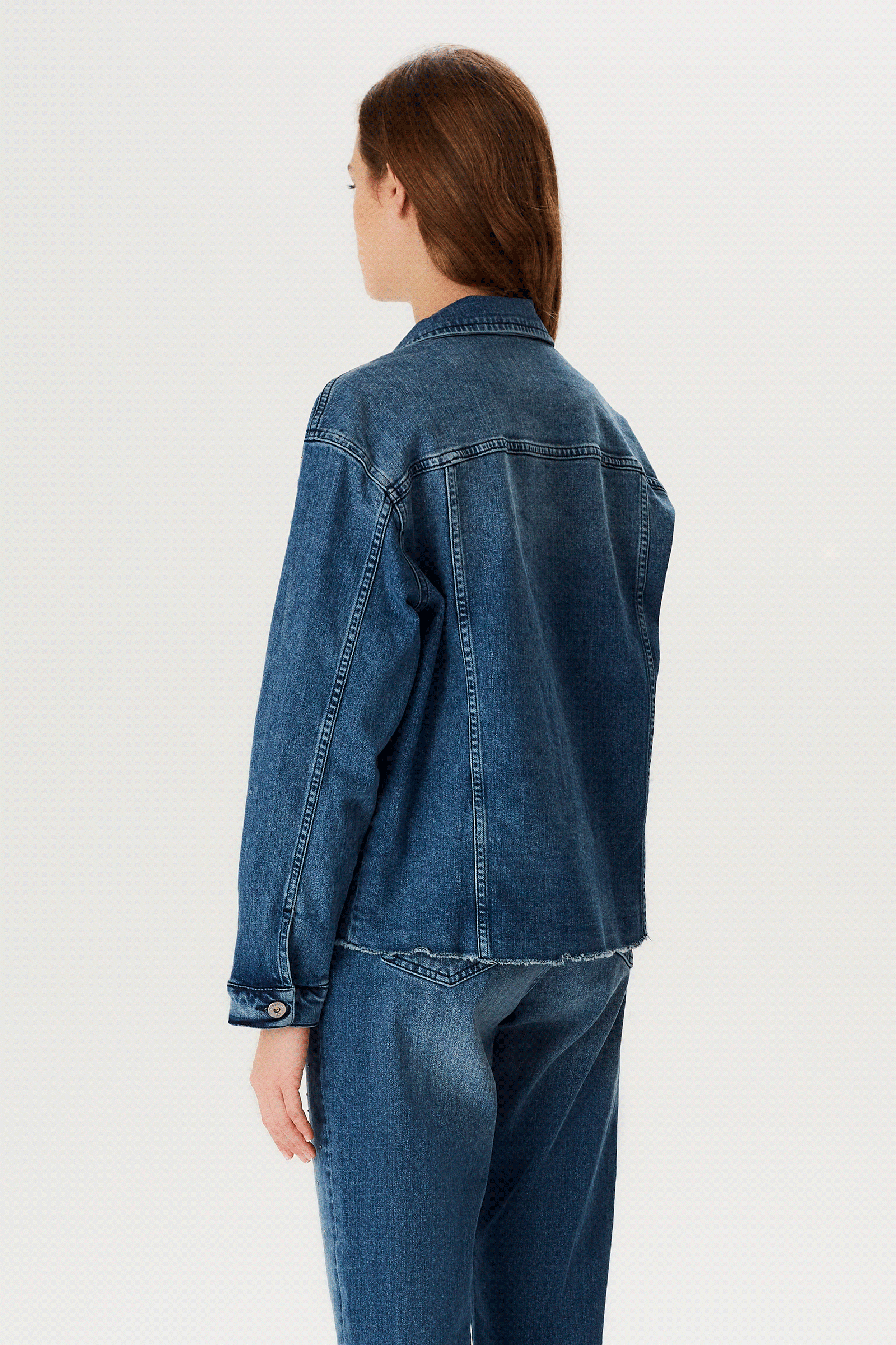 Taşlı Denim Ceket