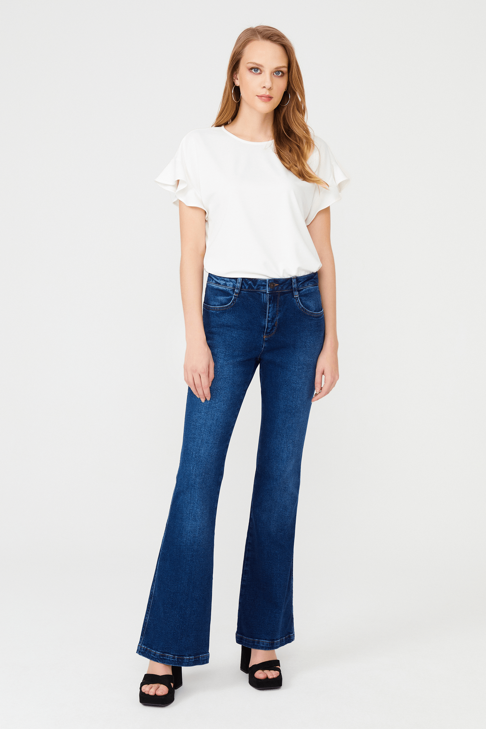 İspanyol Paça Denim Pantolon