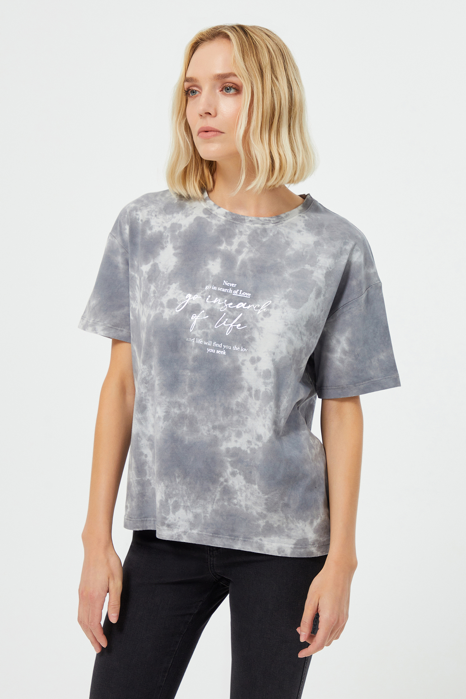 Varak Baskılı Batik T-Shirt