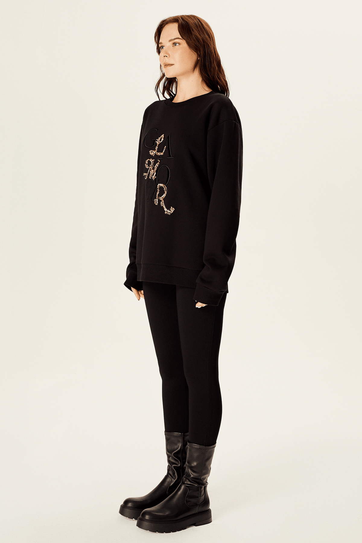 Taş İşlemeli Sweatshirt