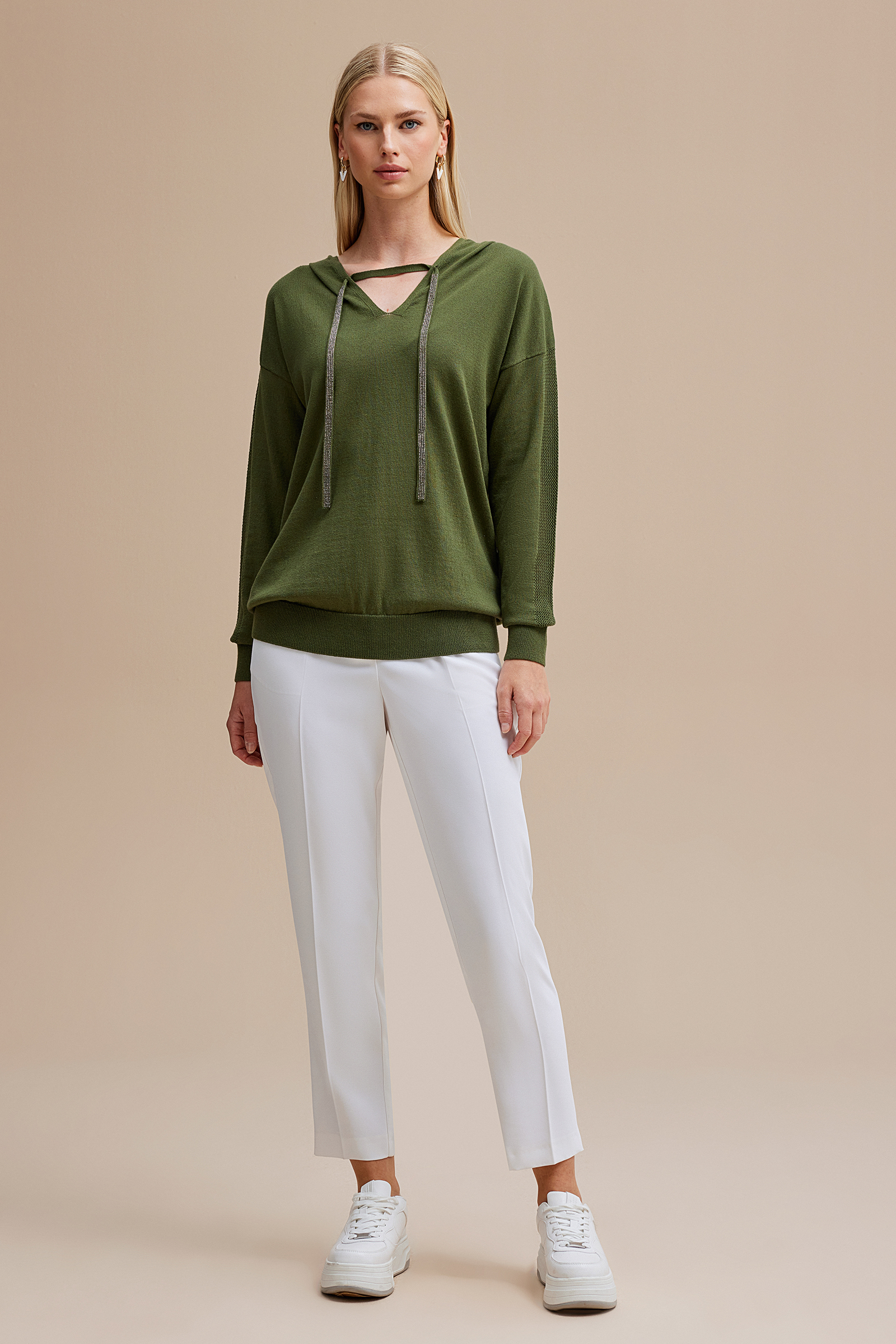 Kapüşonlu Triko Kazak