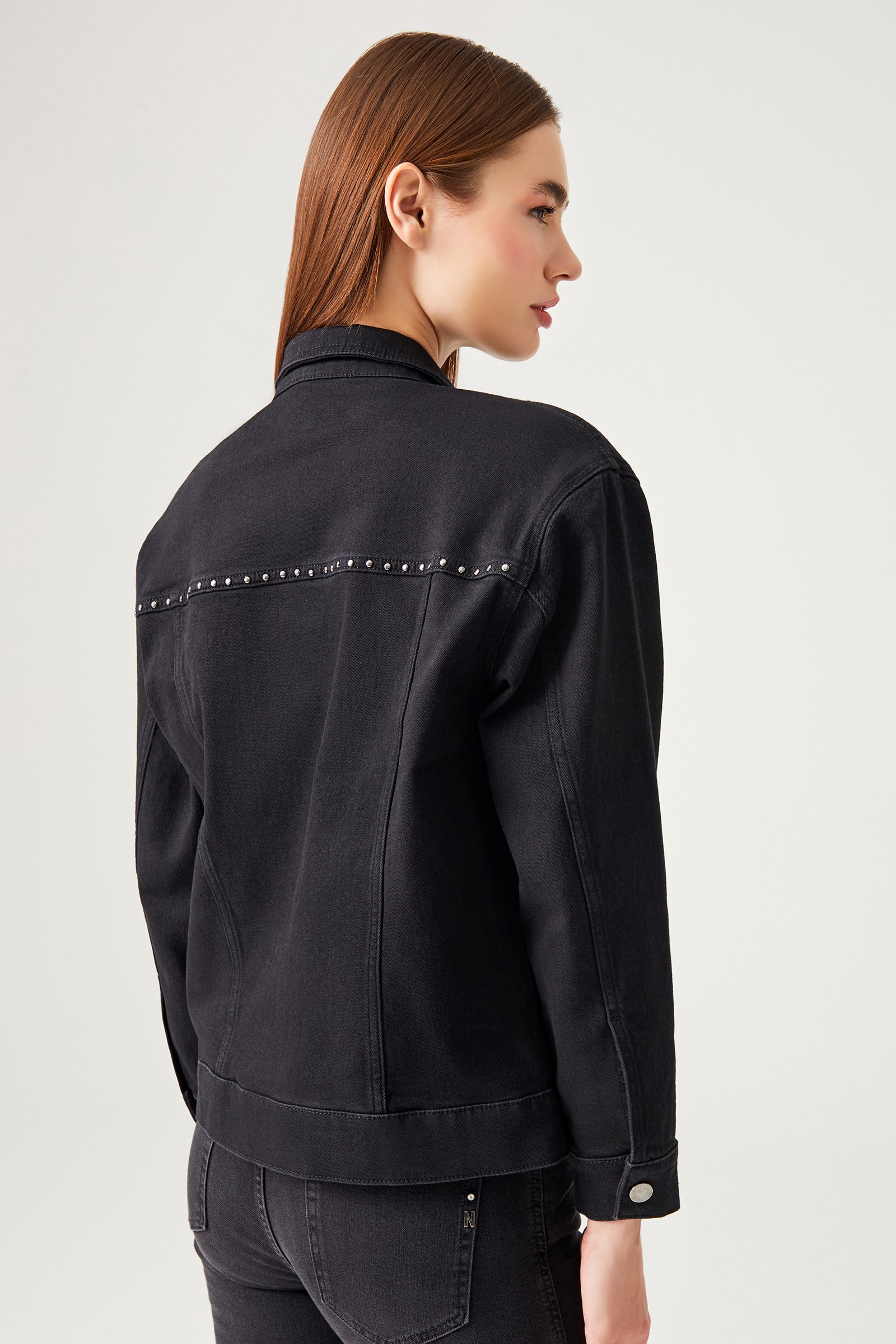 Zımbalı Denim Ceket