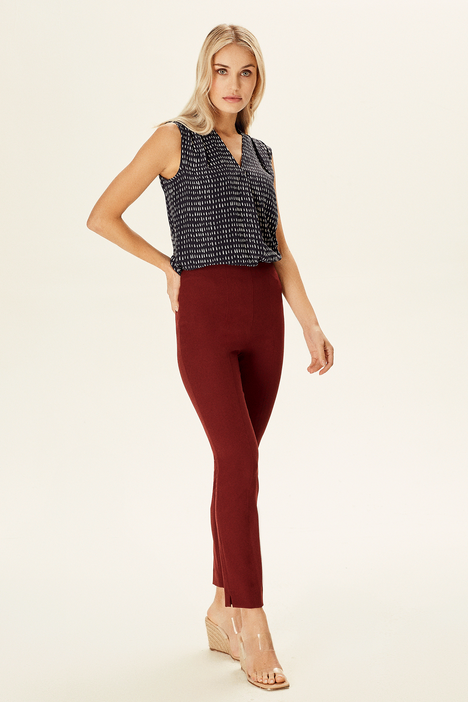 Bilek Boy Jakarlı Tayt Pantolon