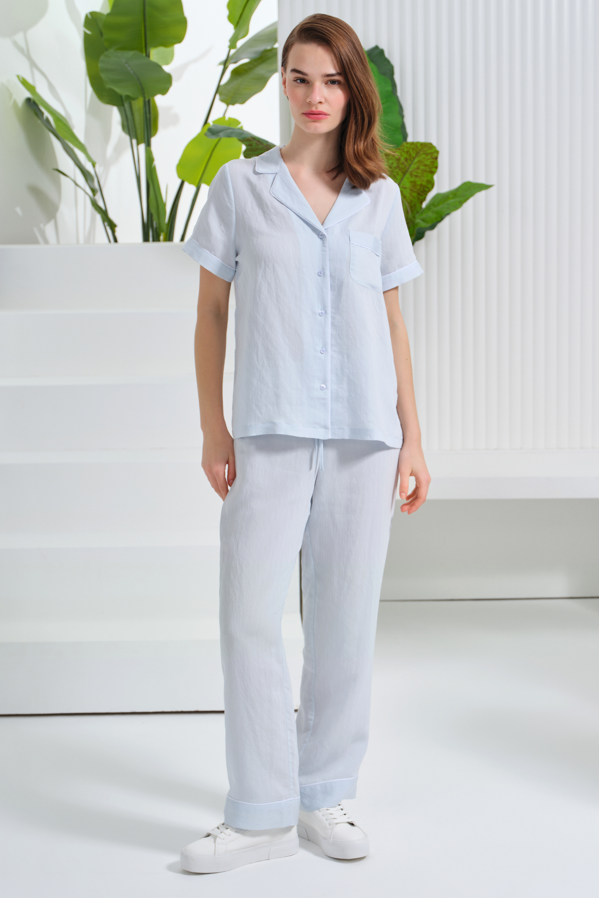 Kısa Kollu Modal Pijama Takımı