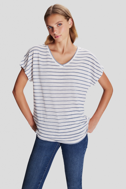 Simli Çizgili T-shirt