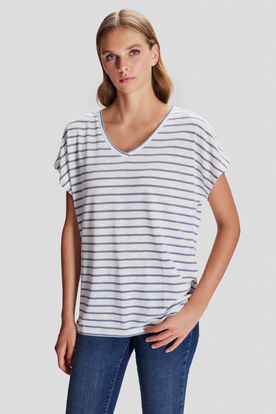 Simli Çizgili T-shirt