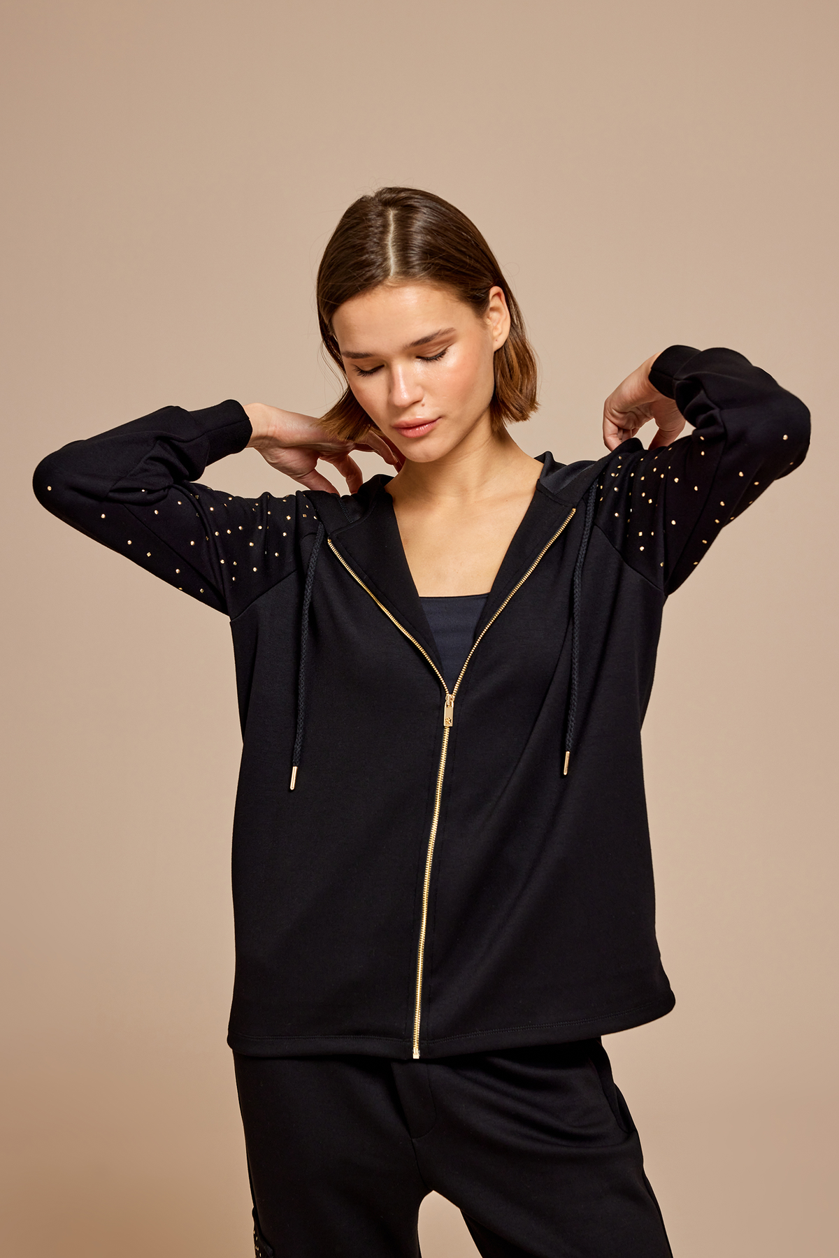 Fermuarlı Kol Detaylı Sweatshirt