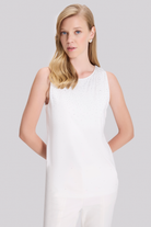 Yuvarlak Yaka Taş Detaylı Örme Bluz