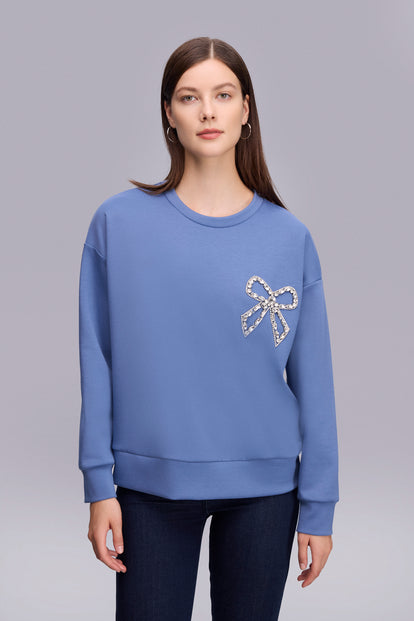 Taşlı Aksesuarlı SweatShıirt