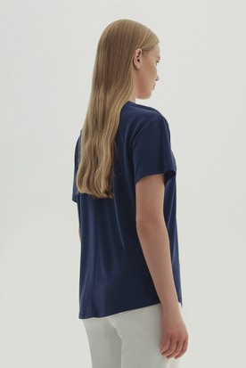V Yaka Kısa Kollu T-Shirt