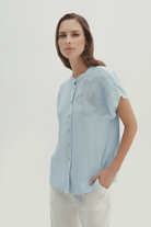 Boncuk Detaylı Bluz