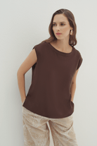 Sırt Detaylı Düşük Kollu Bluz