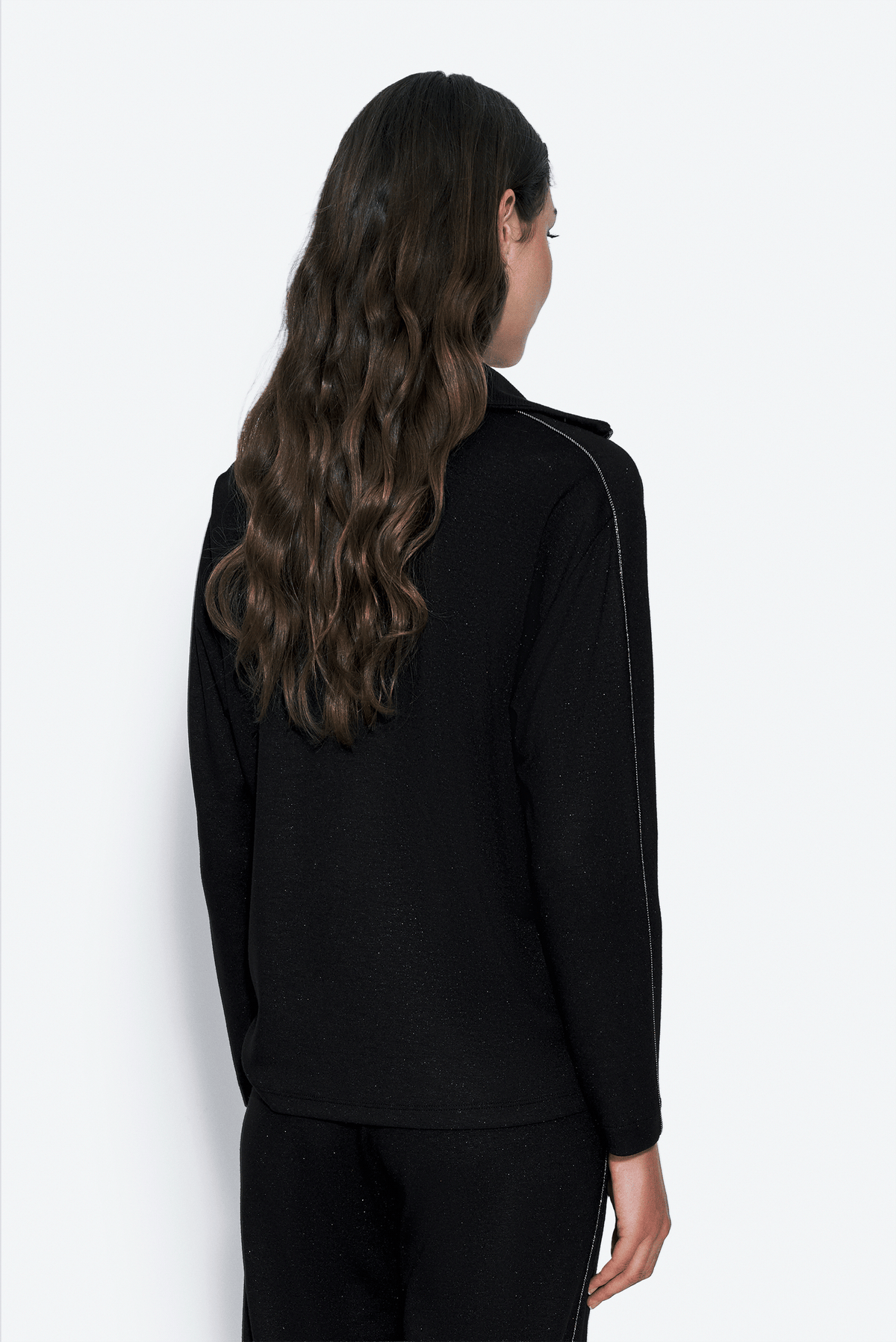 Fermuarlı Biyeli Sweatshirt