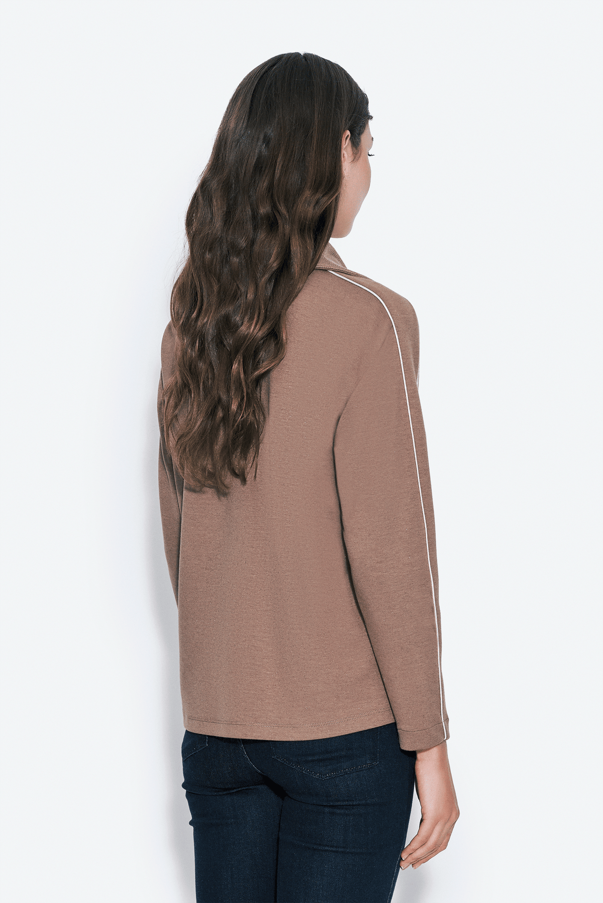 Fermuarlı Biyeli Sweatshirt