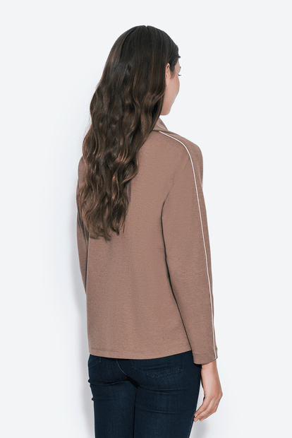 Fermuarlı Biyeli Sweatshirt