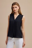 Pile Detaylı Kolsuz Bluz