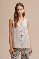 Fırfırlı Kolsuz Bluz