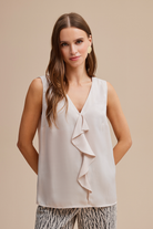 Fırfırlı Kolsuz Bluz