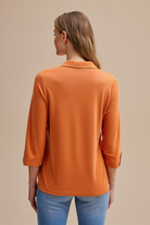 Gömlek Yaka Yarım Patlı Örme Bluz