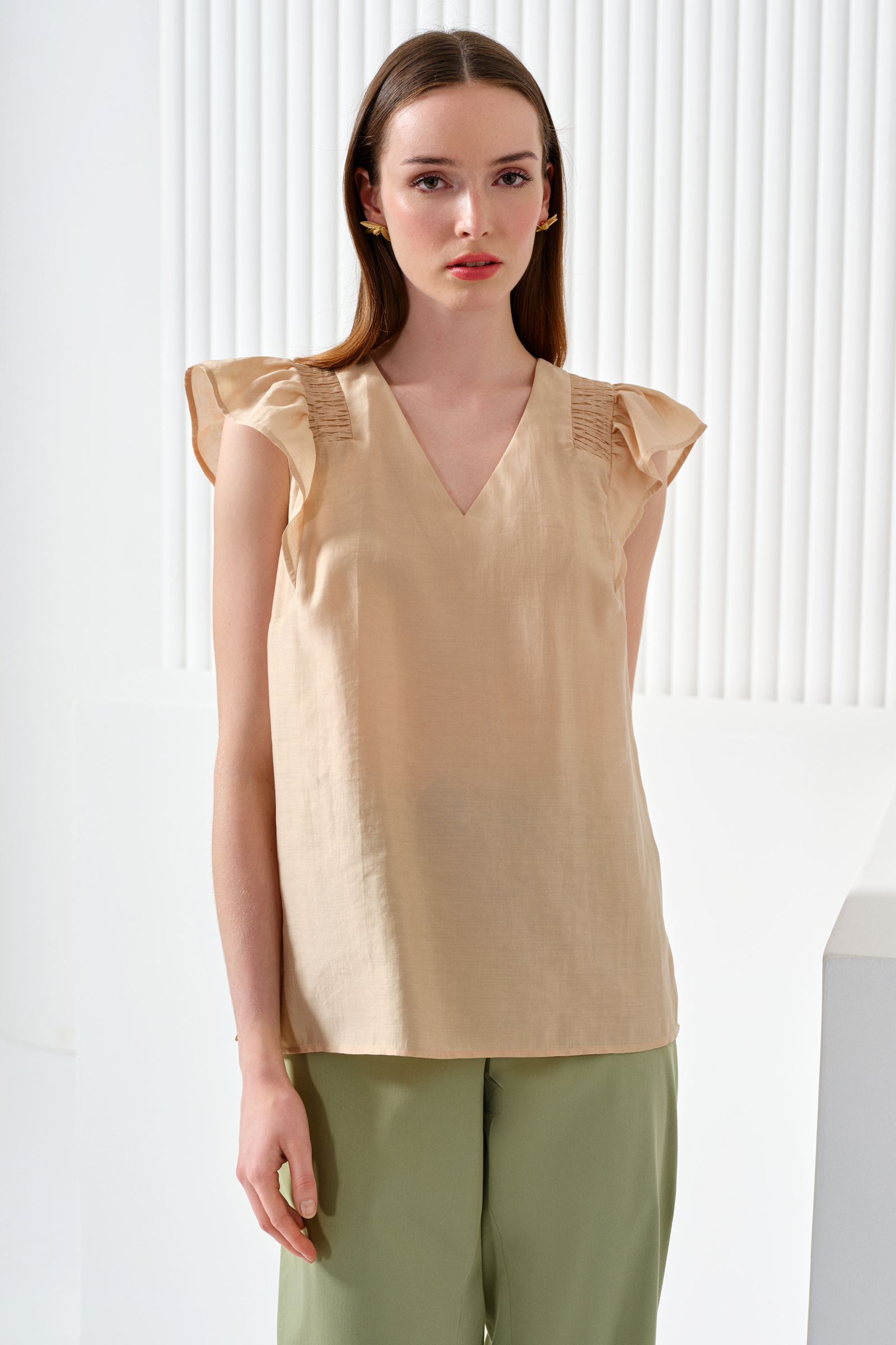 Kolu Fırfırlı Bluz