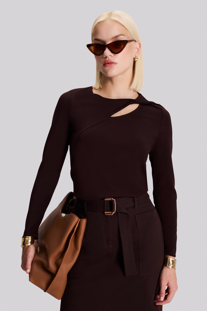 Yaka Detaylı Örme Bluz