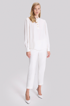 Düğmeli Dik Yaka Bluz