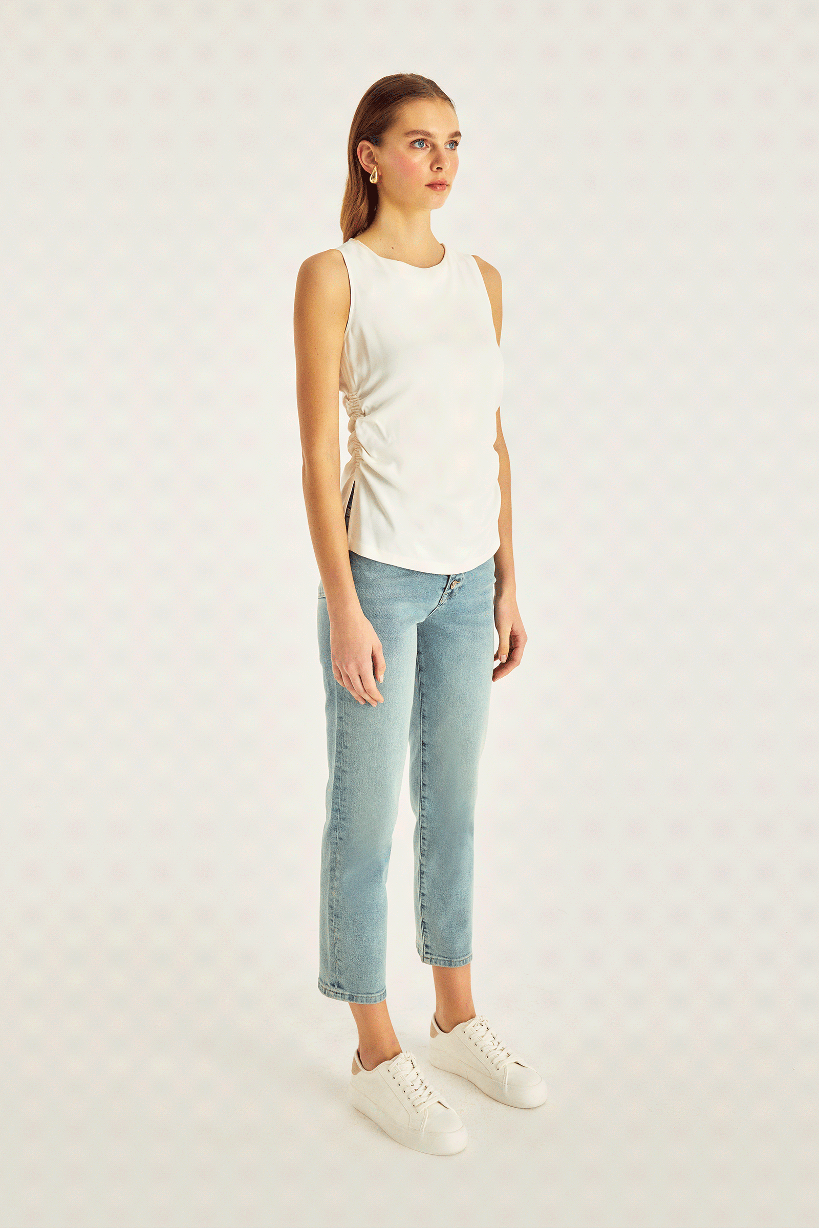 Büzgü Detaylı Bluz