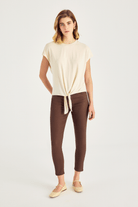 Önü Bağlamalı Örme Bluz