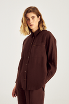 Aksesuar Detaylı Modal Gömlek