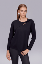 Yakası Burgu Detaylı Örme Bluz