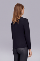 Yakası Burgu Detaylı Örme Bluz