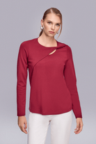 Yakası Burgu Detaylı Örme Bluz