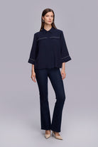 Zincir Detaylı Truvakar Kol Bluz