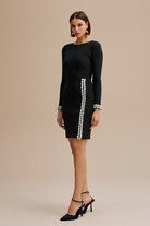 Taş Detaylı Dalgıç Kumaş Elbise