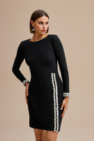 Taş Detaylı Dalgıç Kumaş Elbise