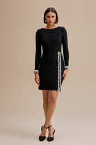 Taş Detaylı Dalgıç Kumaş Elbise